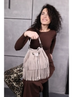 Cумка через плечо средняя замшевая мешок