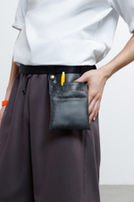 Карман на пояс из ЭКО кожи, черный