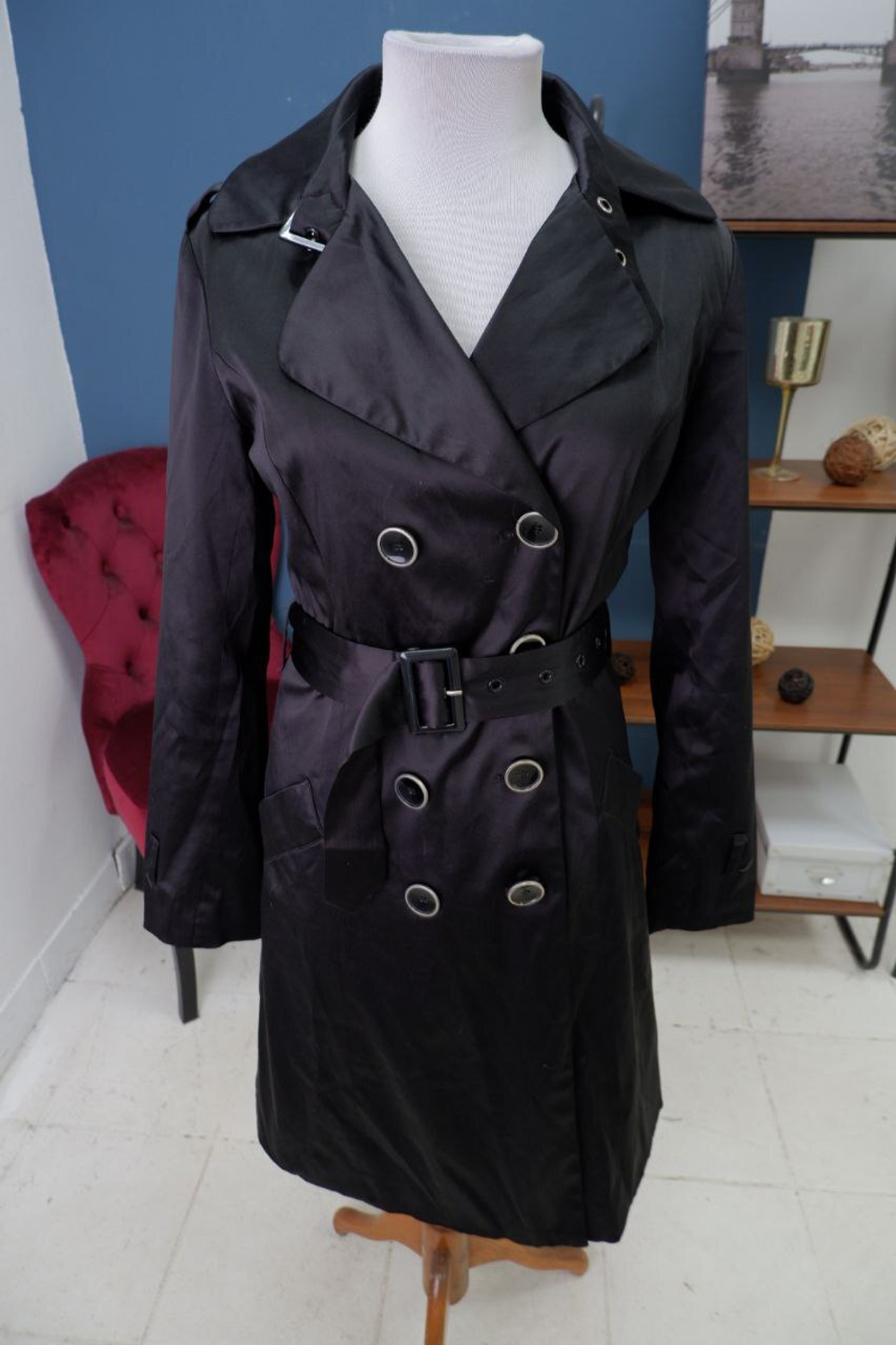 Тренч Oodji темный 44 размер