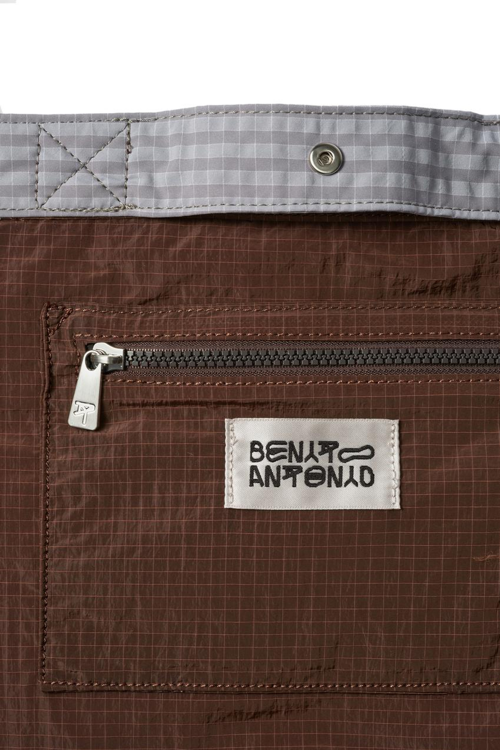 ZARA X BENITO ANTONIO ТКАНЕВАЯ СУМКА-ТОУТ, КОРИЧНЕВЫЙ