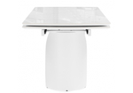 Керамический стол Woodville Готланд 180(240)x90 statuario titan gloss, белый