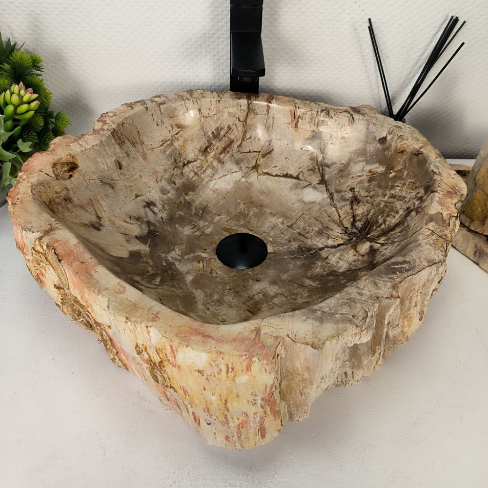 Раковина из окаменелого дерева OD-64345 51*47*15 0176