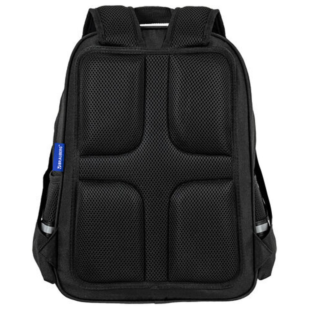 Рюкзак BRAUBERG SOFT, 2 отделения, 3 кармана, "Dark night", СВЕТООТРАЖАЮЩИЙ ПРИНТ, 40х31х15 см, 273119