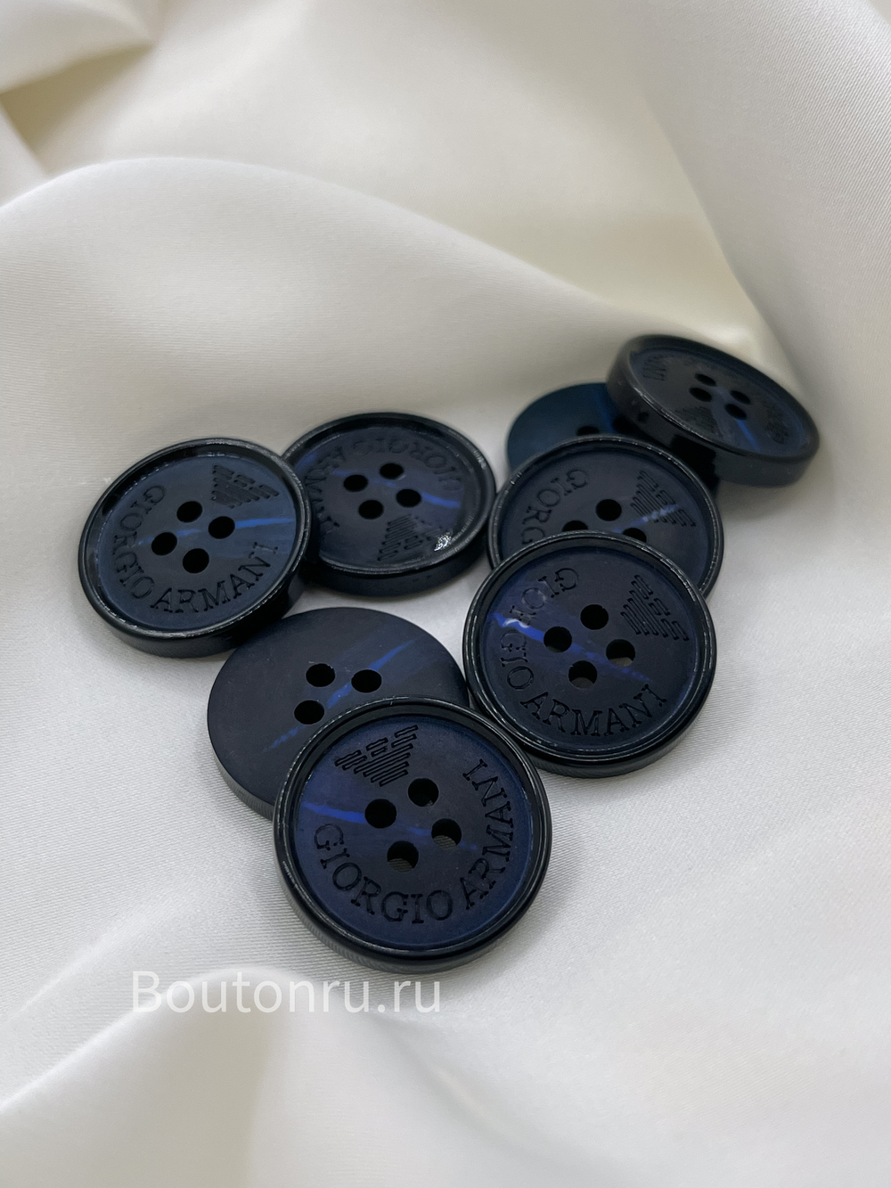Пуговицы Арман. темно-синие с прожилками