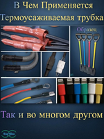 Термоусадка для проводов зеленая Меттатрон 16,0/8,0мм 2шт по 1метр