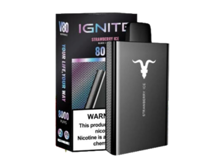 Ignite V80 Strawberry ice - клубника-лёд 8000 затяжек 20мг (2%)