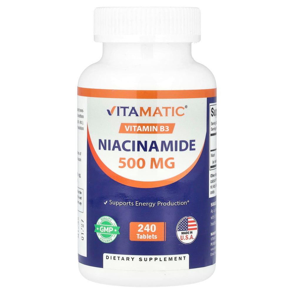 Vitamatic, Ниацинамид, 500 мг, 240 таблеток