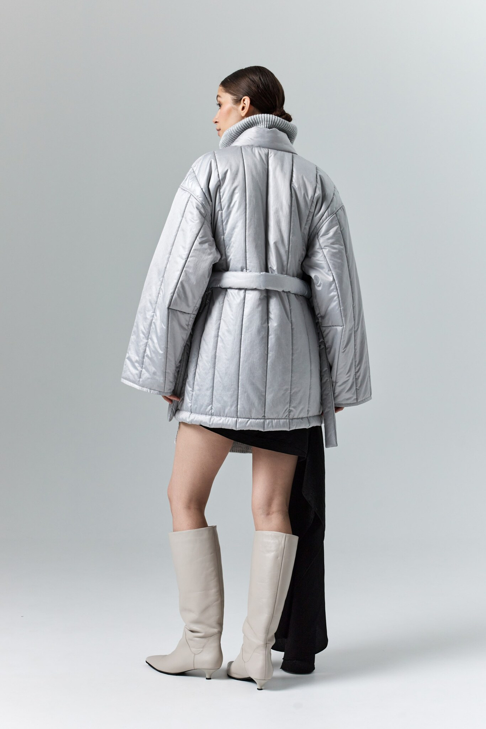 Пуховик - Кимоно укороченный