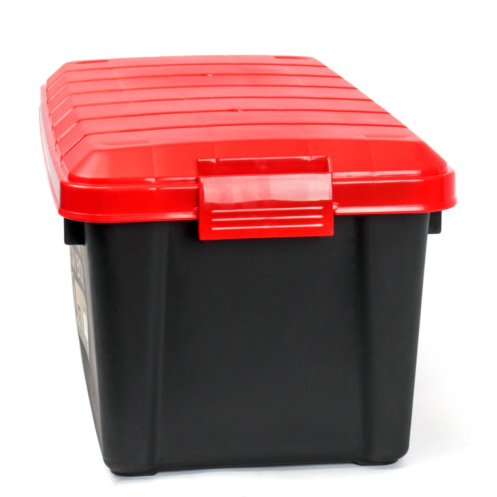 Ящик многофункц. особопрочный СЛЕДОПЫТ Expedition Box, 50 л, 700х360х320 мм, цв. черный/красный/3/