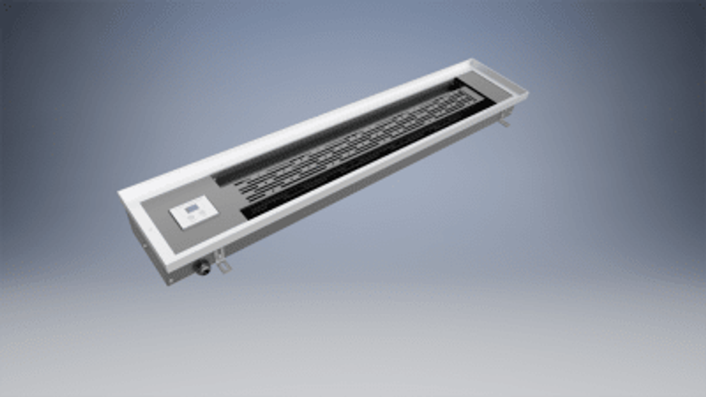 Конвектор внутрипольный электрический Vitron 90 х 300 х 1100 мм (без вентилятора, без решетки)