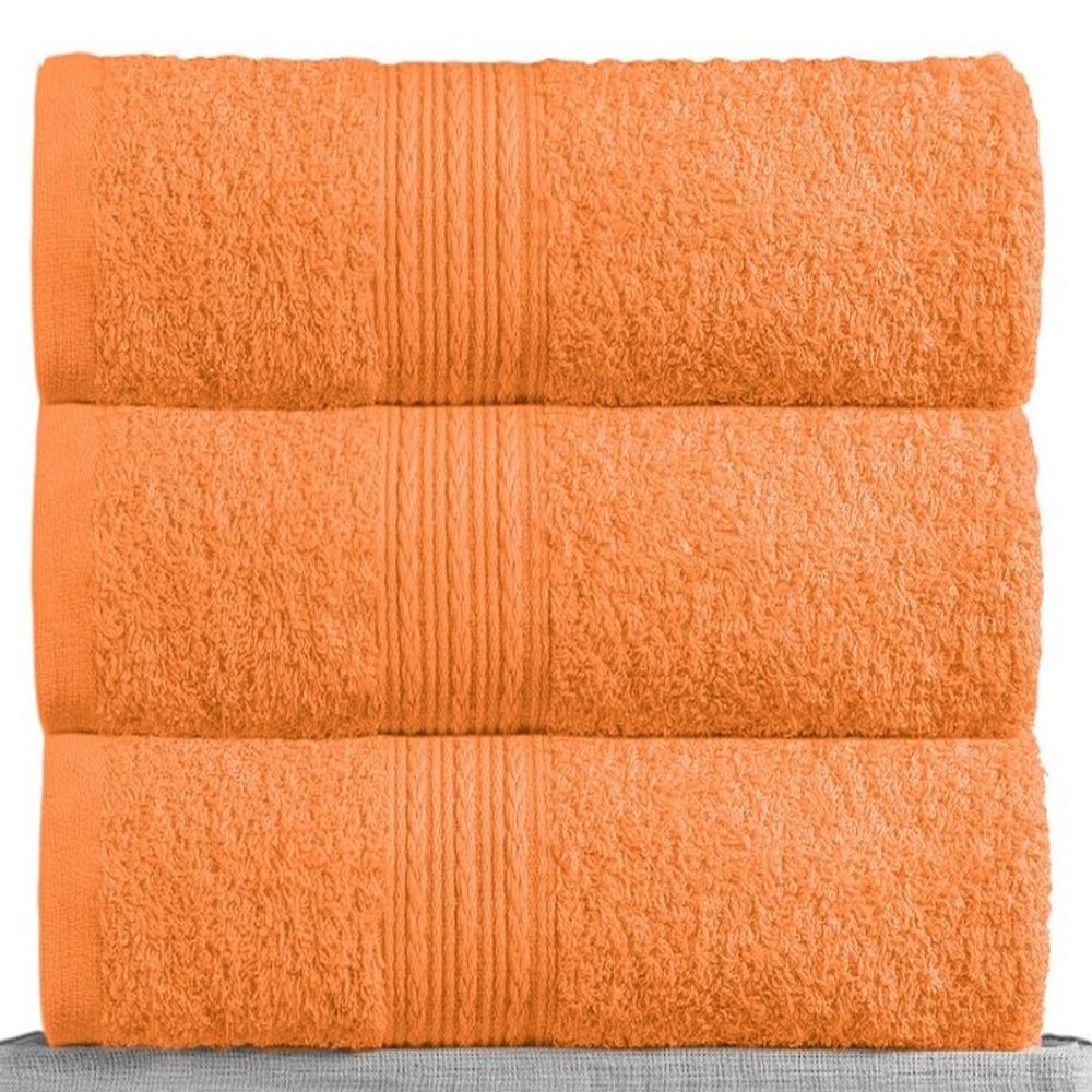 Полотенце махровое "АВТ. ОРАНЖЕВОЕ" BAYRAMALY, 100% хлопок, Туркмения.