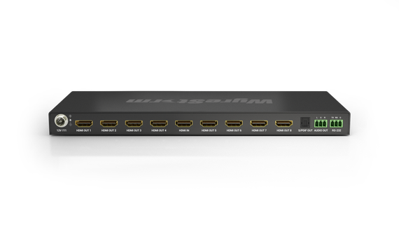 Wyrestorm SP-0108-SCL - разветвитель 1 в 8 4K60Hz HDMI2.0 (18 Гб/с), HDCP 2.2, масштабирования с 4K до 1080p, де-эмбедр