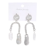 Серьги из гиппоалергенного сплава «АЛЕГРО», цвет серебро и золото, 6,5см