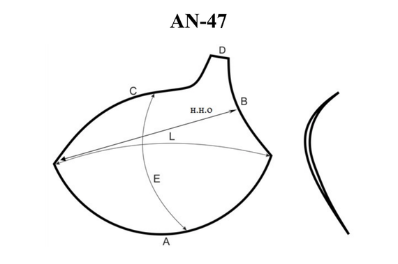 Чашки без пуш-ап AN-47, 80В-85А-75С-70D, черный 170