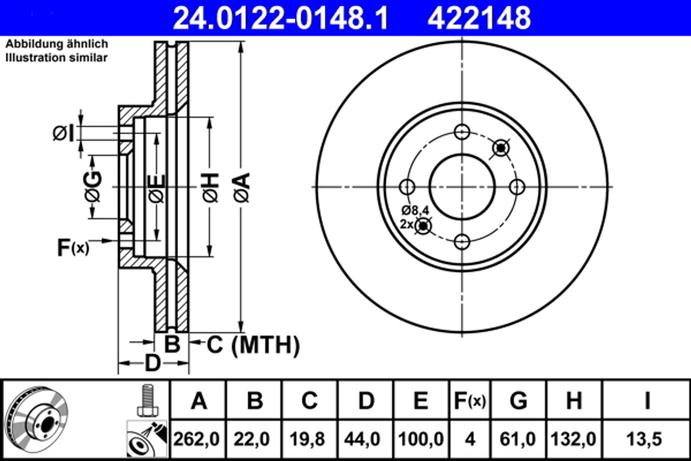 ATE - 24012201481-ATE - Brake Disc