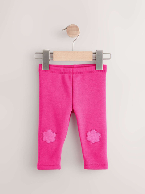 Легинсы с флисовой подкладкой и вышивкой для девочки Next E51-646, Фуксия