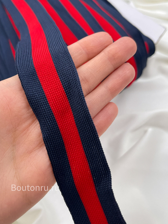 Резинка (тесьма) красно-синяя 3 см