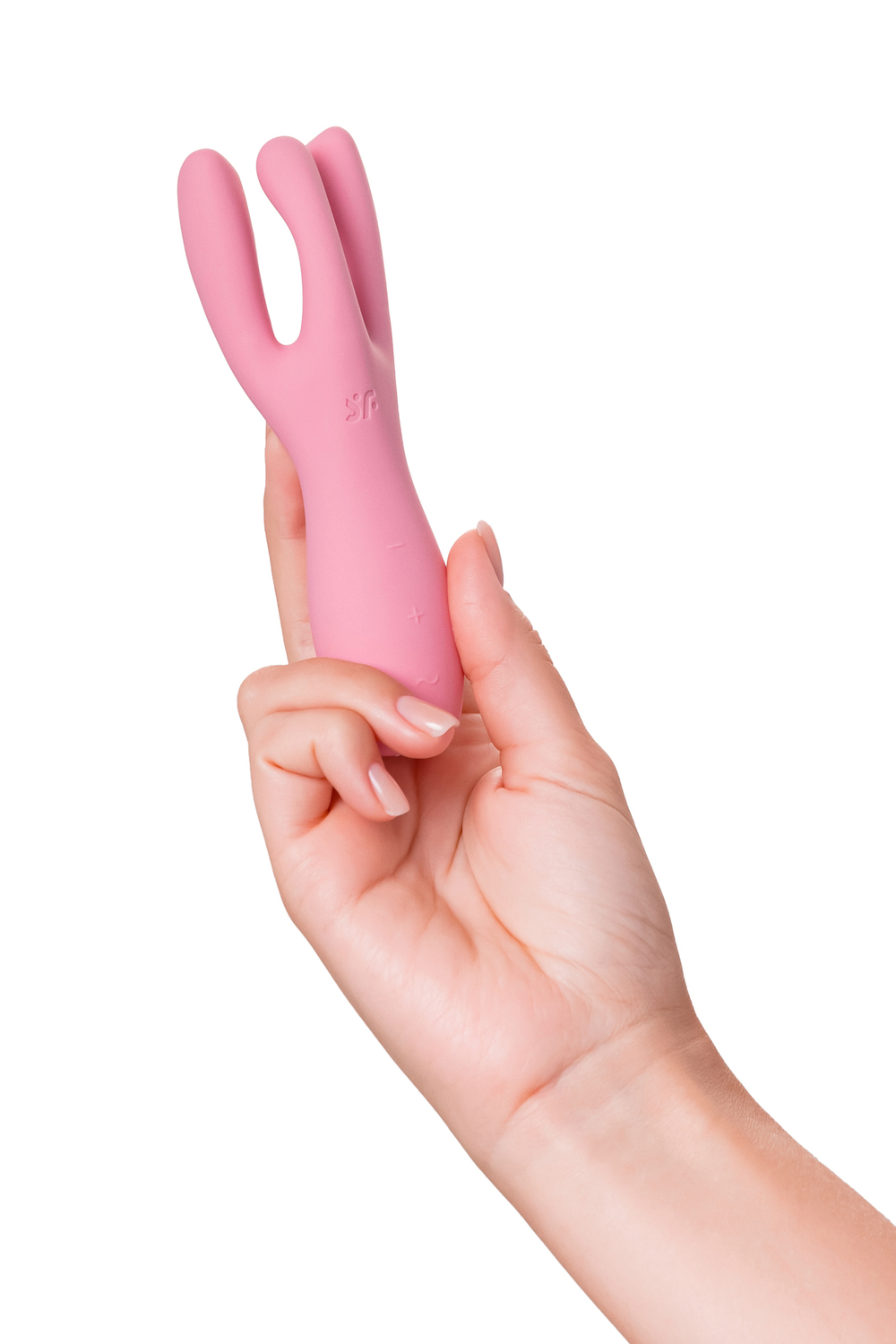 Вибростимулятор Satisfyer Threesome 3, силикон, розовый, 14 см