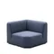 Угловой модульный диван Neom синего цвета 75 см