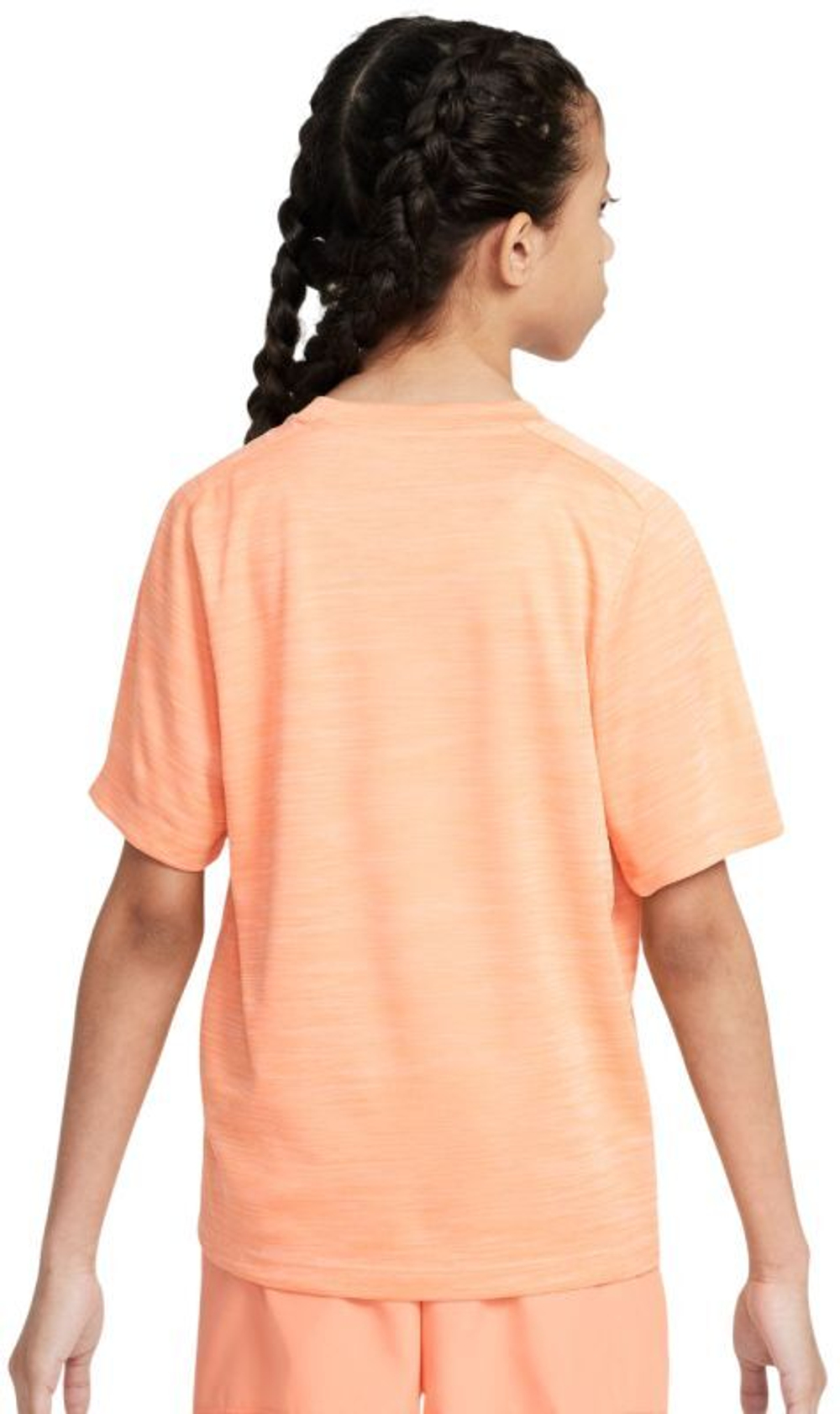 Детская теннисная футболка Nike Boys Multi Dri-FIT Short-Sleeve Top - apricot agate/washed coral/white