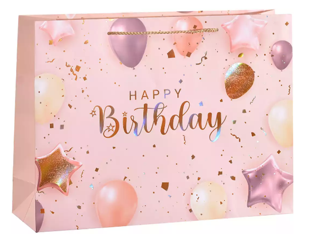Пакет подарочный 42х31х12см. Happy Birthday YM-2023-2