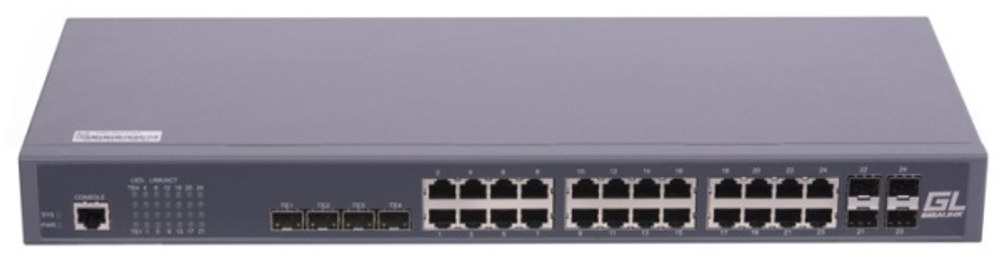 Коммутатор управляемый GIGALINK GL-SW-G201-28TC