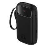 Внешний аккумулятор Baseus Qpow2 Dual-Cable Digital Display Fast Charge Power Bank 10000mAh 22.5W - Cluster Black