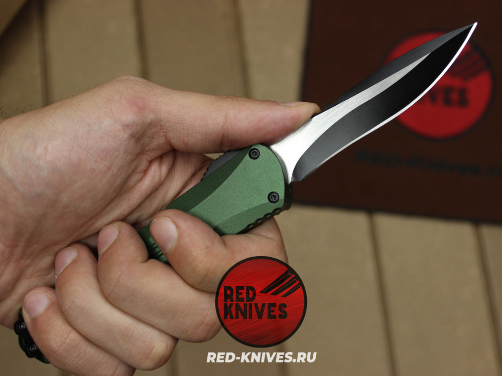 Heretic Knives Manticore-E S/E - зеленая рук, черный клинок RK/Н108