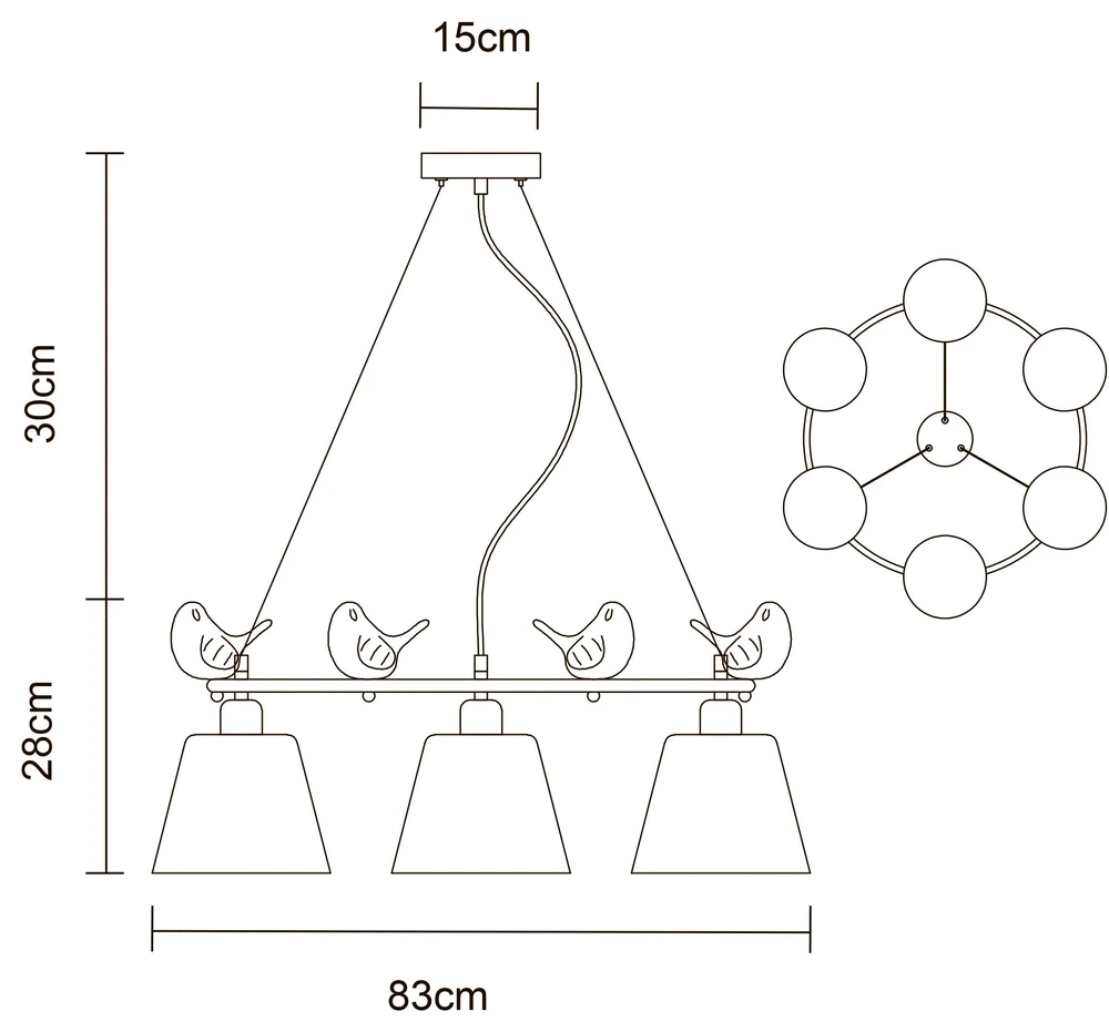 Подвесная люстра Arte Lamp PASSERO A4289LM-6WH