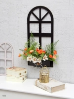 Панно на стену для интерьера "Окно с цветами"