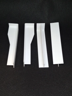 Соединитель для плинтуса 80x15 мм, белый пластиковый - 4 шт.