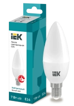 Лампа светодиодная C35 свеча 7Вт 230В 4000К E14 IEK