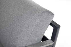 "Париж" угловой модульный диван, каркас из алюминия, цвет серый