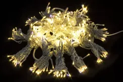 Светодиодный занавес с мерцающим диодом 2*3 м., 420 теплых белых LED ламп, белый провод, Winner Light (ww.03.6W.420+)