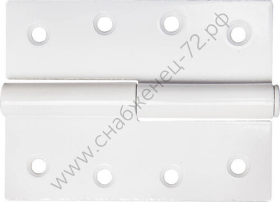 STAYER 100x75x3.0 мм, разъемная, левая, цвет белый, карточная петля (37613-100-2L)