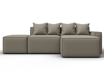 Диван угловой модульный Лига-063 угол правый, GRIFON 04 бежевый, Экокожа, 129788