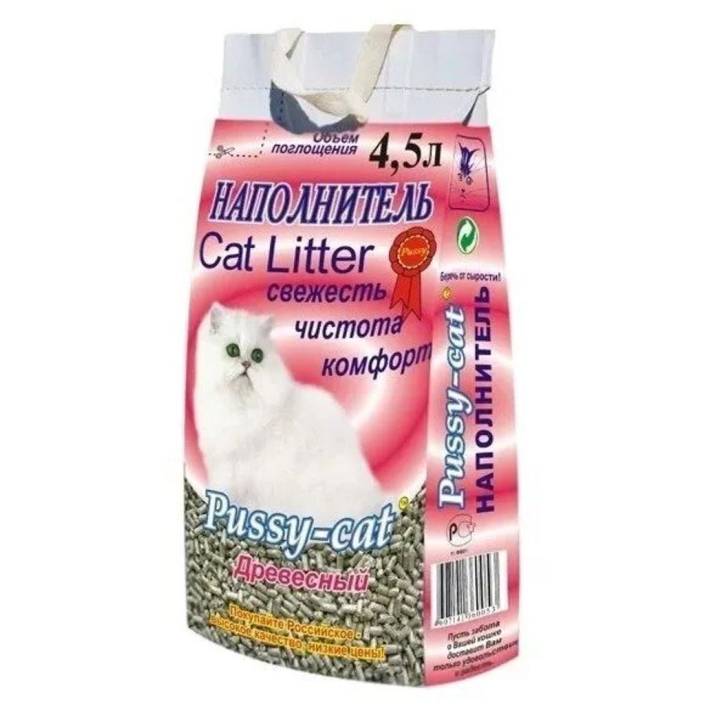 Наполнитель PUSSY-CAT &quot;Древесный&quot; - 4,5 л