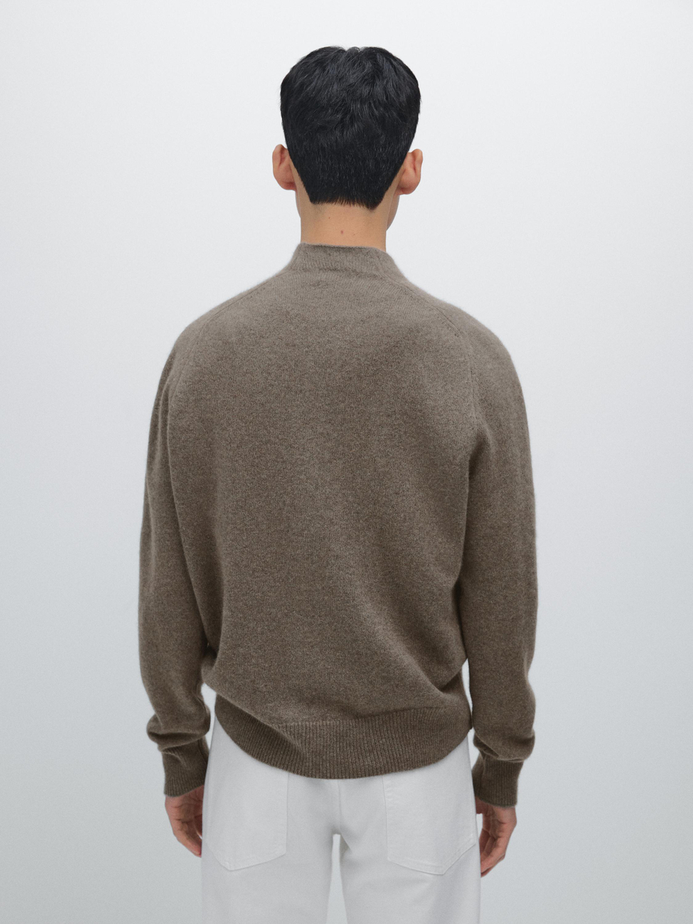 Massimo Dutti Кашемировый вязаный кардиган на пуговицах, зеленый