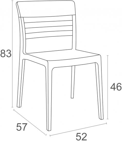 Стул пластиковый Mone белый, желтый