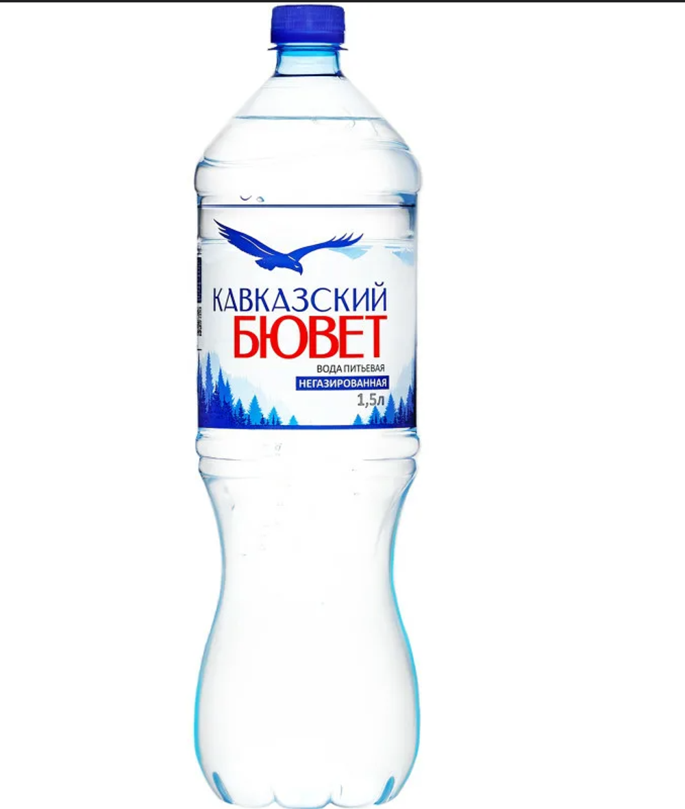 Кавказский Бювет "Негаз" 1,5 л. ПЭТ. (6 шт. в упаковке)