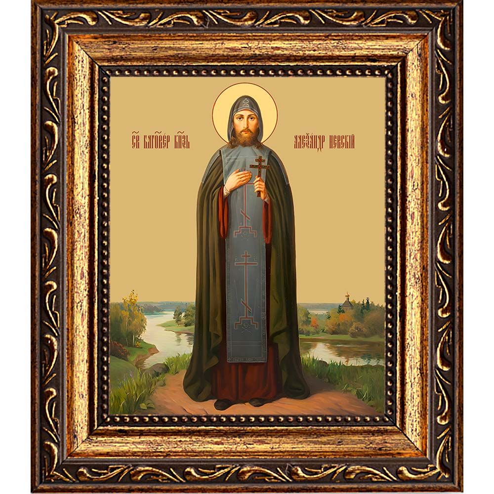 Александр Невский в иночестве Алексий. Икона на холсте.