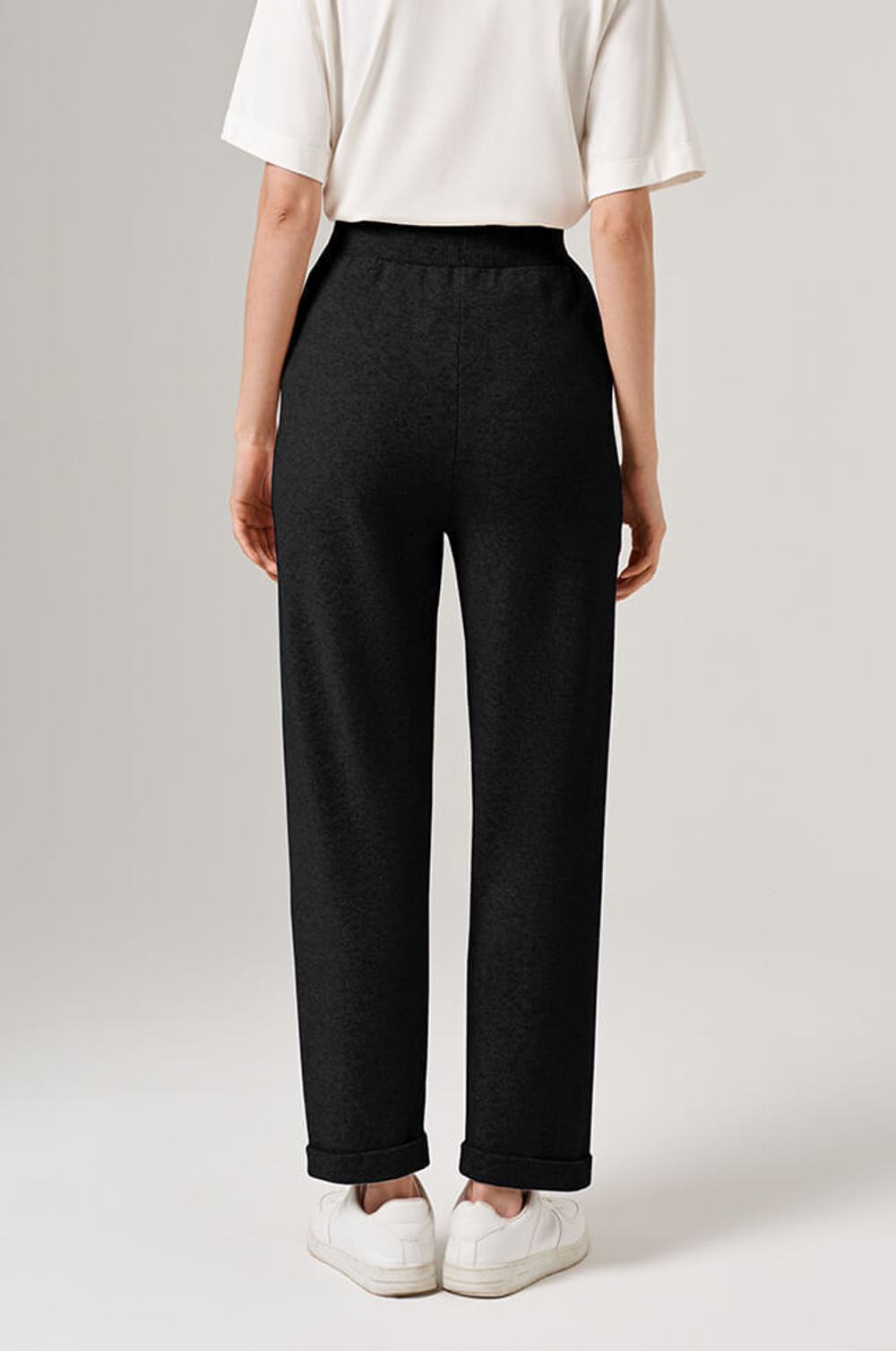 31113 Брюки женские (темно-серый меланж)