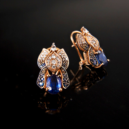 Серьги с Кианитами