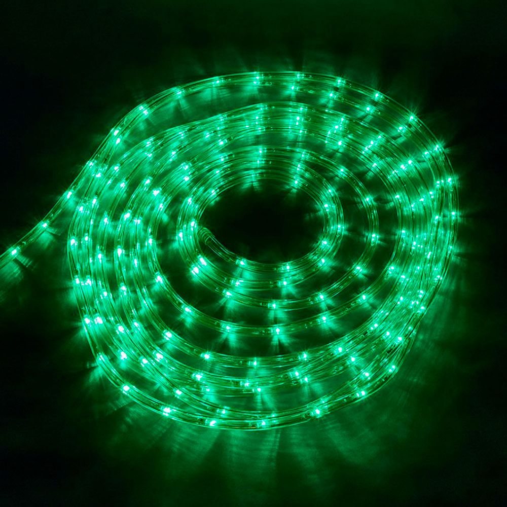 ULD-D50 15M-С08 IP44 GREEN Гирлянда светодиодная Дюралайт. 15м. Коннектор в-к. Зеленый свет. Провод черный. ТМ Uniel