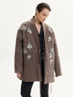 Телогрейка FLOWER DROPS, серый