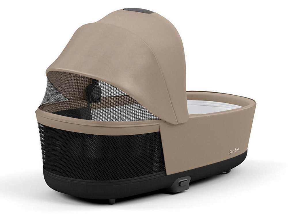 Коляска 3 в 1 Cybex Priam IV Rosegold complete и автокресло Aton B2 i-Size Steel Grey Cozy Beige