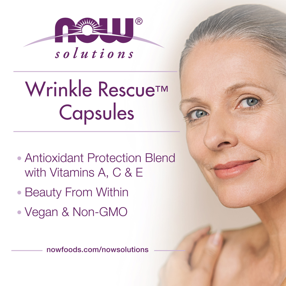 NOW Foods, Solutions, Wrinkle Rescue™, 60 растительных капсул