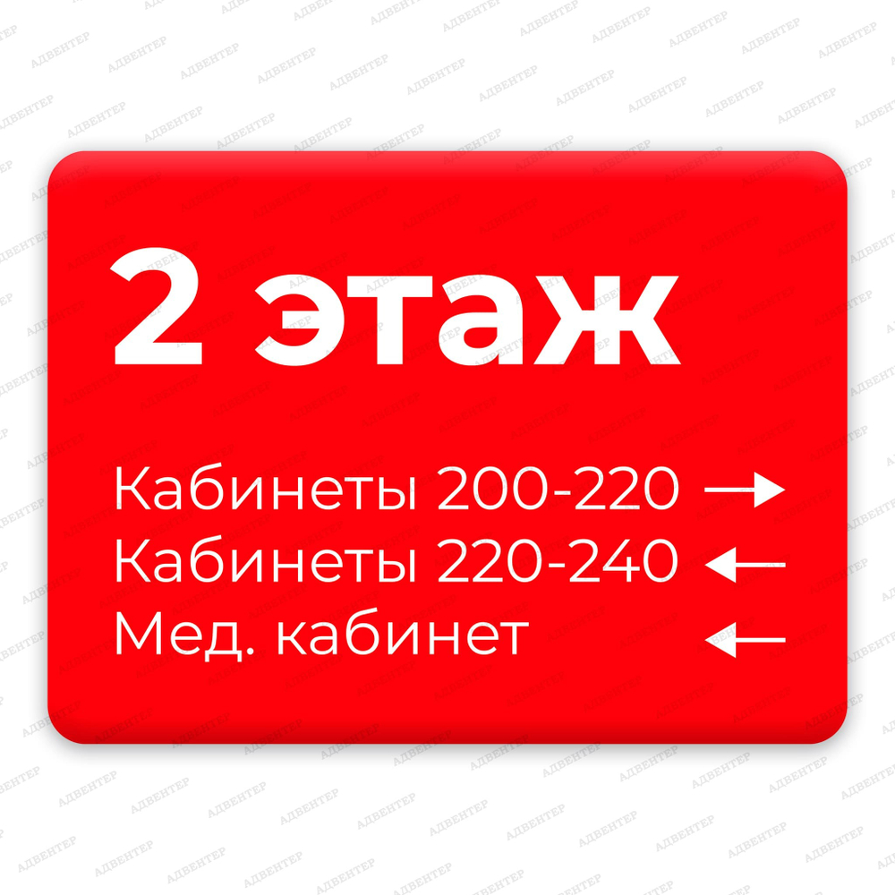 Табличка Поэтажная навигация с указанием направлений 1616