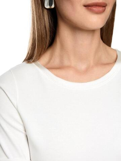 Marc Cain Футболка с шелковой отделкой горловины