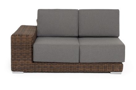 "Капри" модуль диванный правый с подушками, цвет коричневый